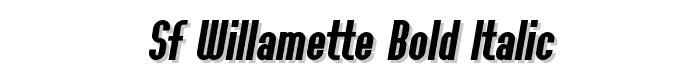 SF Willamette Bold Italic font